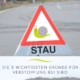 Strasse mit Stauschild